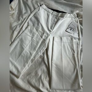 Zara Jogger Waist White Slacks size M